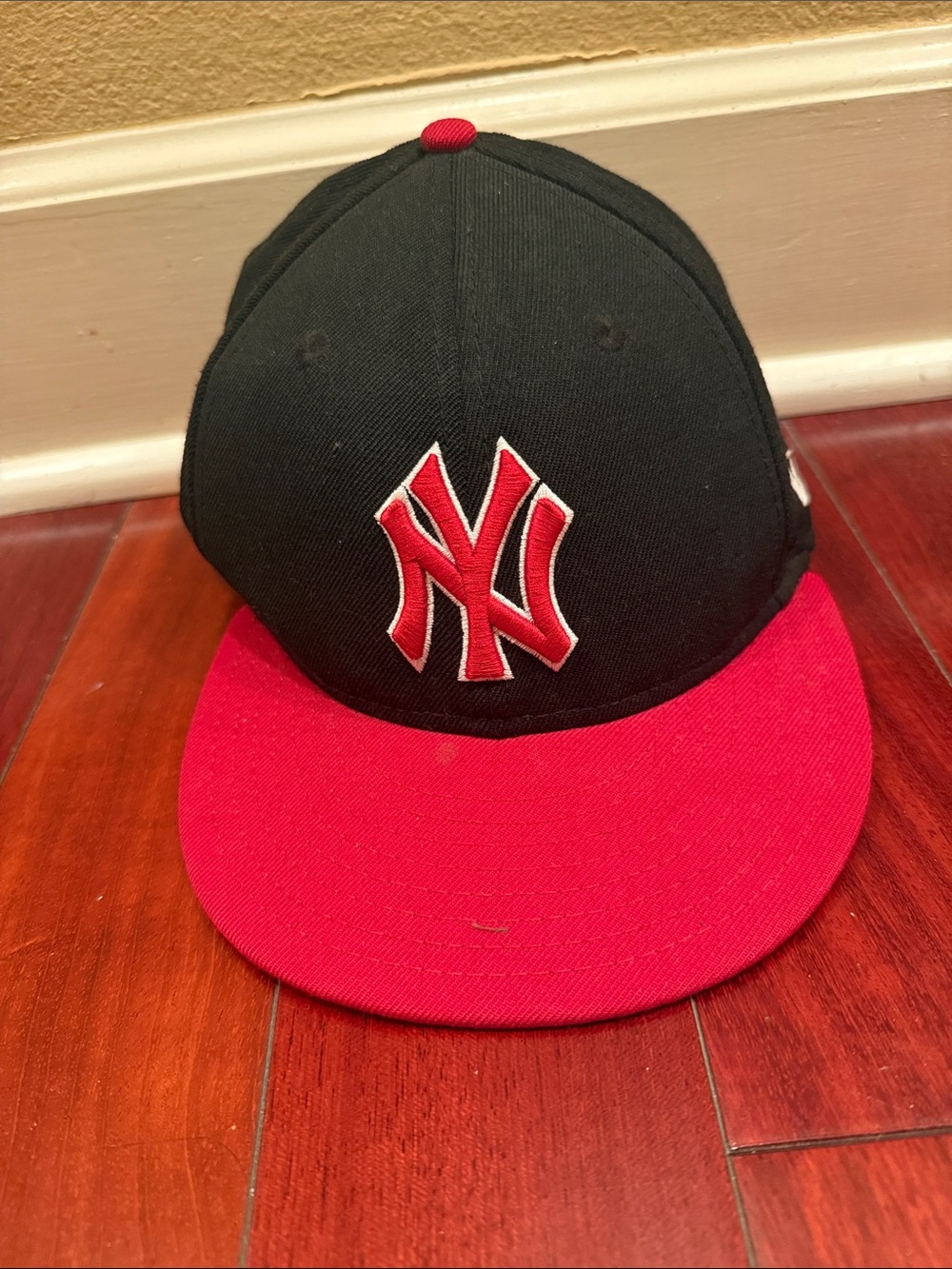 New Era Kids Black and Red NY Logo Baseball Cap